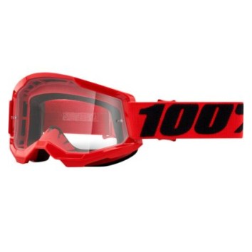 100% STRATA 2 Goggle Red - Clear Lens